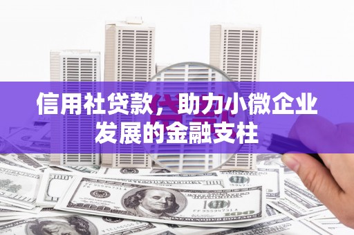 焉耆信用社贷款，助力小微企业发展的金融支柱