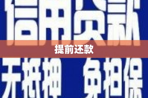 焉耆提前还款