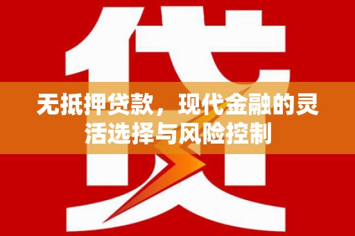 焉耆无抵押贷款，现代金融的灵活选择与风险控制