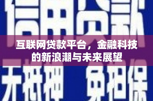 焉耆互联网贷款平台，金融科技的新浪潮与未来展望