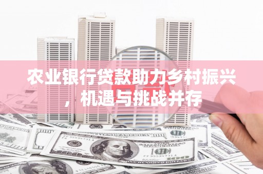 焉耆农业银行贷款助力乡村振兴，机遇与挑战并存